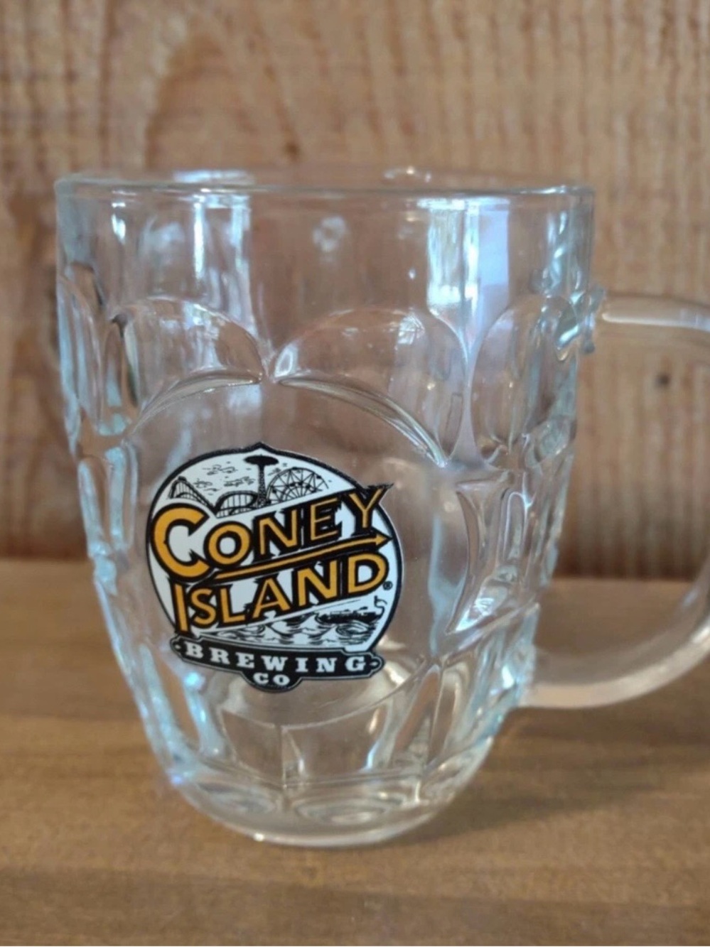 Coney Island Brewing Company Dimple Beer Mug Barware Glassware Collectable 20 oz